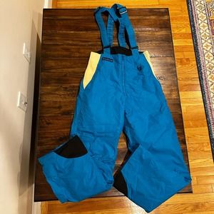 Vintage 90s Columbia bright blue ski snowboard snow bib nylon overalls size S